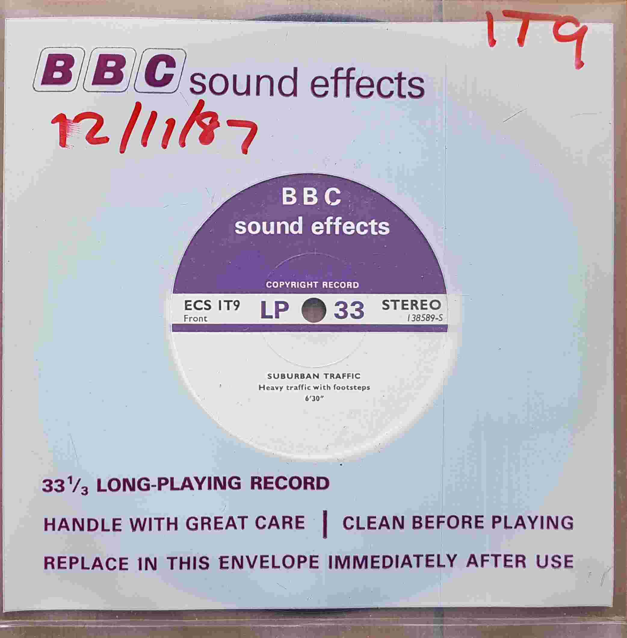Picture of ECS 1T9 Suburban traffic by artist Not registered from the BBC records and Tapes library
